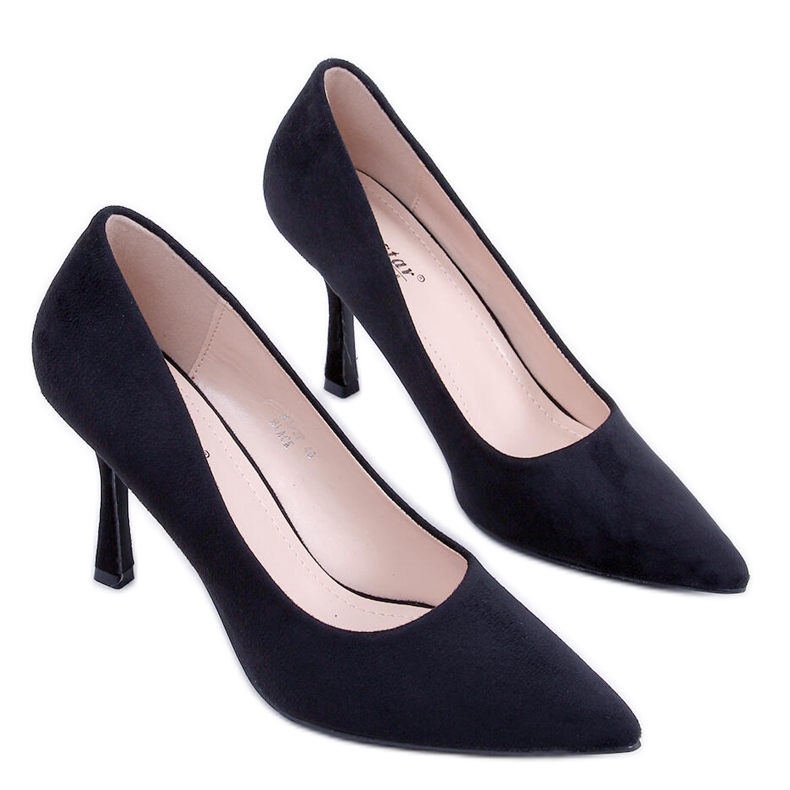 PA1 Escarpins femme en daim Giorgia Black le noir