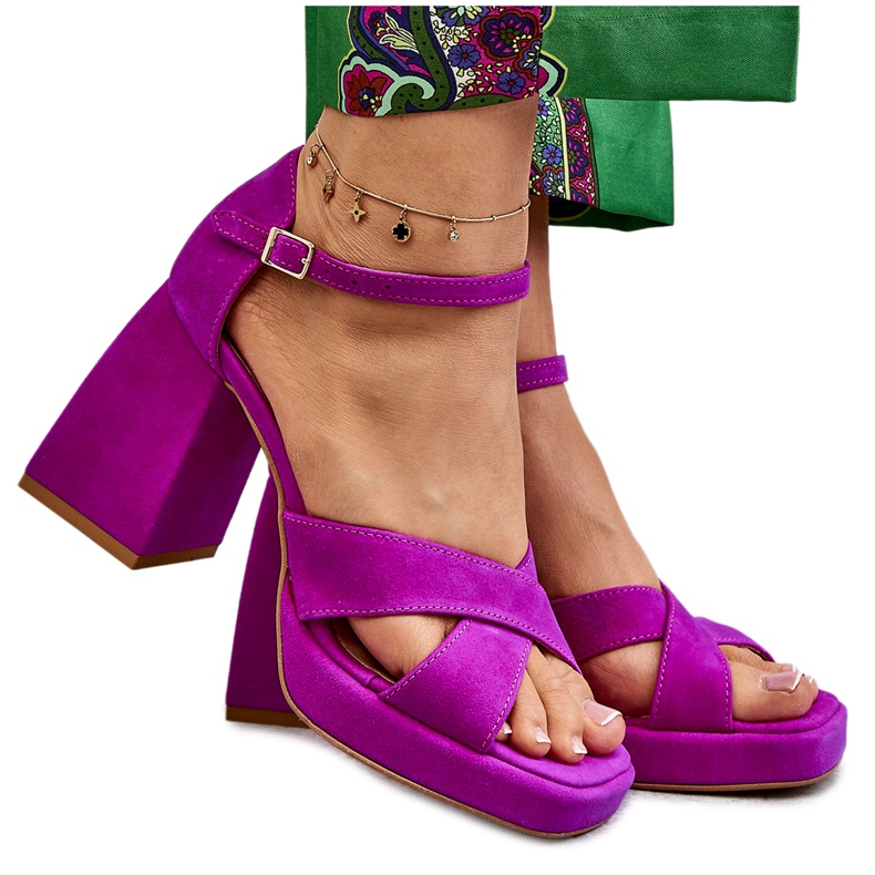 Lewski Shoes Sandales à talons hauts en daim pour femmes Leski Shoes 3221 Fuchsia rose Lewski Shoes Sandales à talons hauts en daim pour femmes Leski Shoes 3221 Fuchsia rose