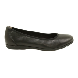 Ballerines confortables Caprice en cuir 22150-20 022 Nappa noir