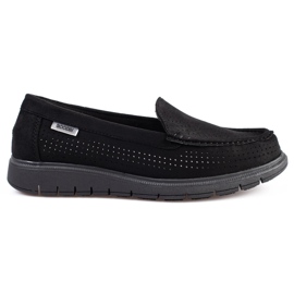 Mocassins ajourés Shelovet noirs femme