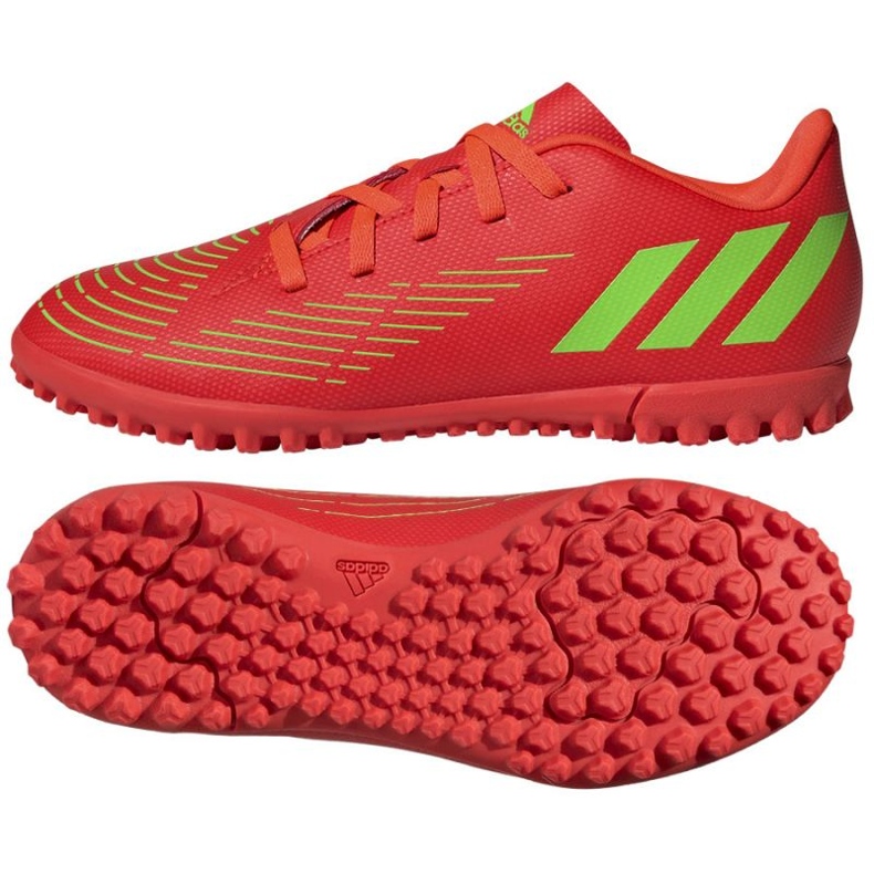 Chaussures de football Adidas Predator Edge.4 Tf Jr GV8495 rouge oranges et rouges Chaussures de football Adidas Predator Edge.4 Tf Jr GV8495 rouge oranges et rouges