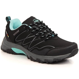 Chaussures de trekking imperméables femme American Club noir menthe vert