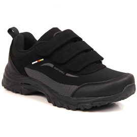 Bottes de randonnée imperméables à velcro American Club noires