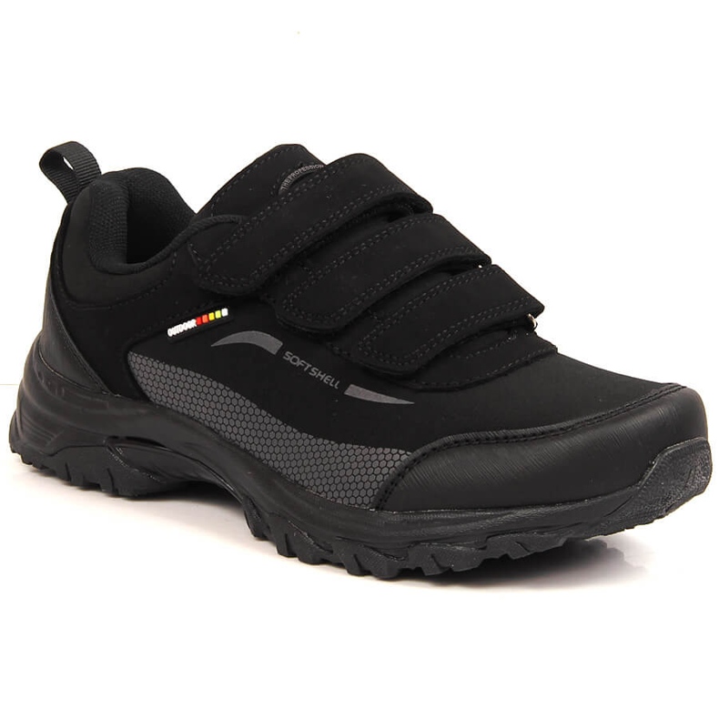 Bottes de randonnée imperméables à velcro American Club noires le noir