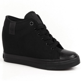 Baskets compensées noires pour femme Big Star LL274034