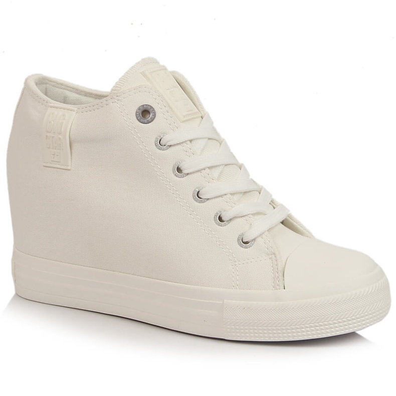 Baskets pour femmes sur le coin blanc Big Star LL274035 blanche Baskets pour femmes sur le coin blanc Big Star LL274035 blanche