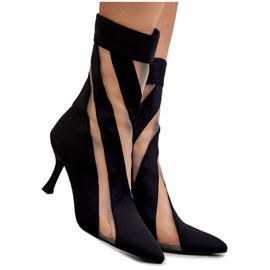 PS2 Bottes à talons hauts pour femmes à la mode Noir Deyna