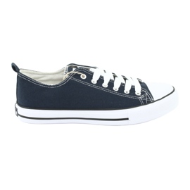 American Club LH06 Navy Blue Bneakers blanche bleu marin