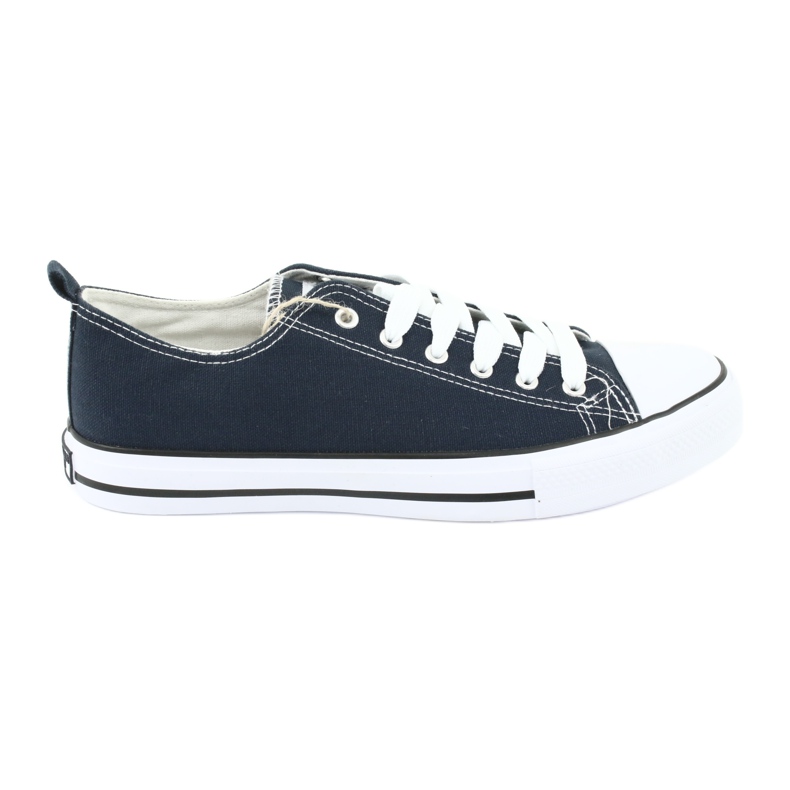 American Club LH06 Navy Blue Bneakers blanche bleu marin