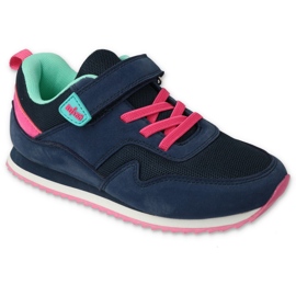 Befado chaussures pour jeunes 516Q215 bleu marine rose