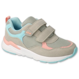 Befado chaussures pour jeunes 516Q238 bleu rose gris Befado chaussures pour jeunes 516Q238 bleu rose gris