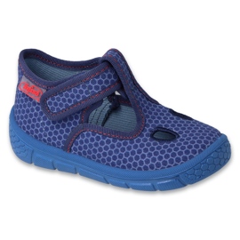 Slippers pour enfants Befado 630p005 bleu marine