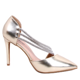 BM Escarpins asymétriques Lucille Gold doré