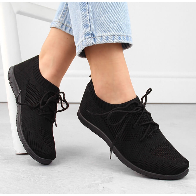 News Chaussures de sport à enfiler en filet noir le noir