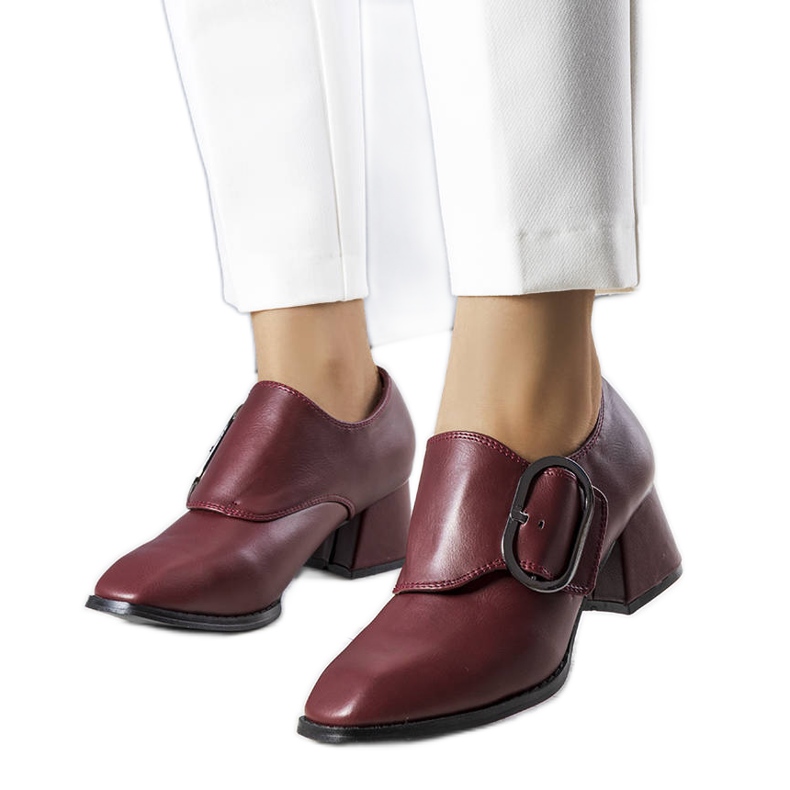 PA1 Escarpins à talons bordeaux d'Ailani rouge