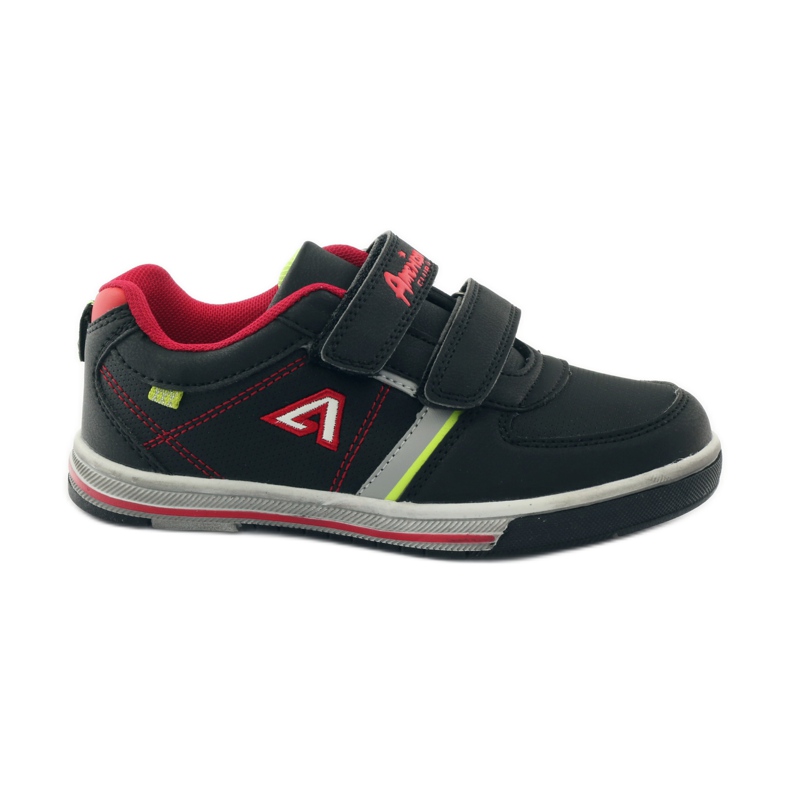 American Club Chaussures de sport ADI avec velcro américain CA51 rouge vert gris le noir