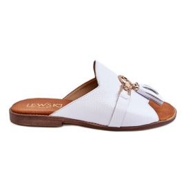 Lewski Shoes Chaussons Cuir Femme Leski Shoes 3226 Blanc blanche Lewski Shoes Chaussons Cuir Femme Leski Shoes 3226 Blanc blanche
