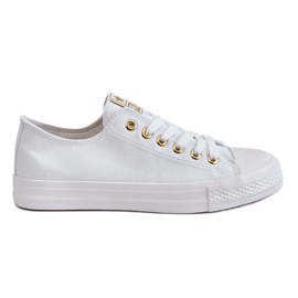News Baskets Classiques Femme Blanc et Or Ecoma