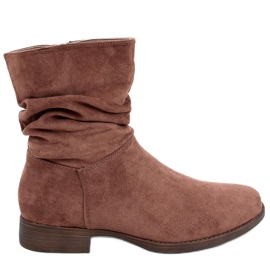 BM Bottines plates en daim Wever Kaki brun