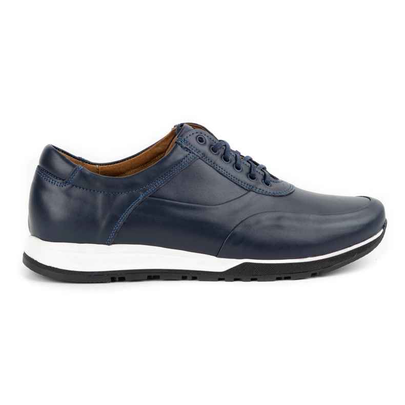 Olivier Chaussures décontractées en cuir pour hommes 902KNT bleu marine