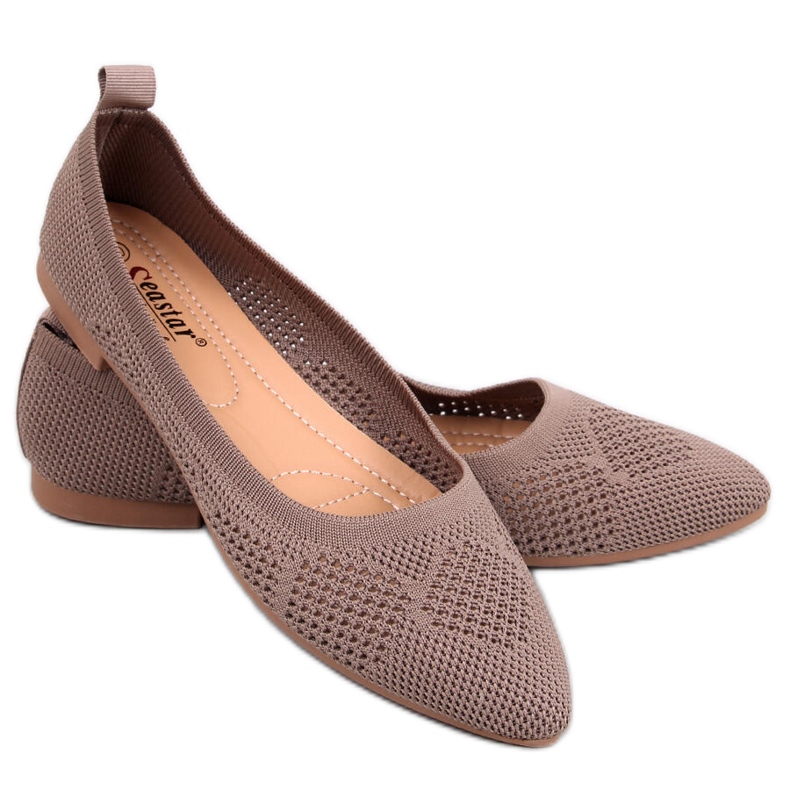 BM Forlani Ballerines Ajourées Kaki brun BM Forlani Ballerines Ajourées Kaki brun