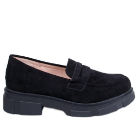 Mocassins à plateforme en suède de Jayne Black noir