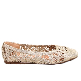 BM Ballerines ajourées Sarita Or d'or