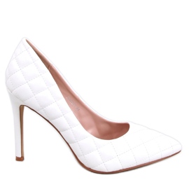 BM Escarpins femme Millie White matelassés blanc