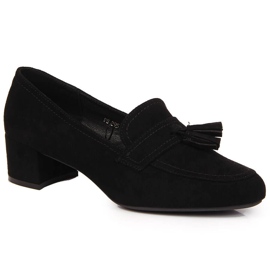 Richelieus pour femmes en daim noir de Sergio Leone