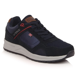 NEWS chaussures de sport en cuir pour homme bleu marine