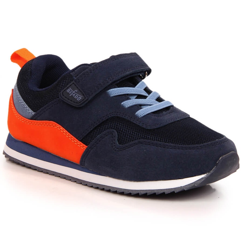Chaussures de sport pour enfants avec velcro bleu marine Befado grenade