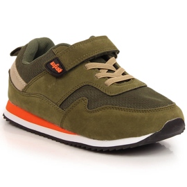Chaussures de sport pour enfants avec velcro olive Befado