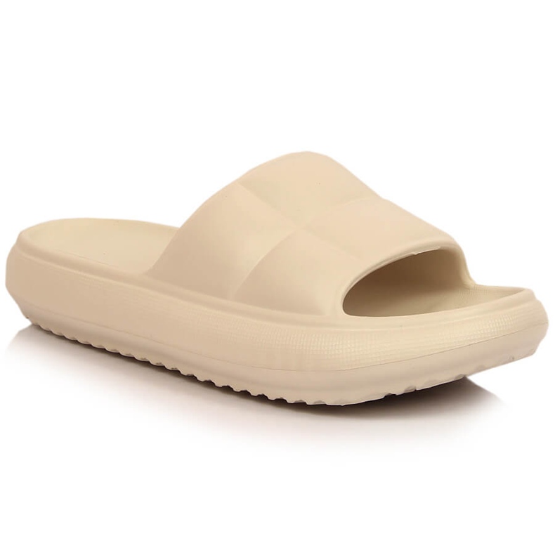 Chaussons compensés matelassés beiges pour femmes Vinceza 48800