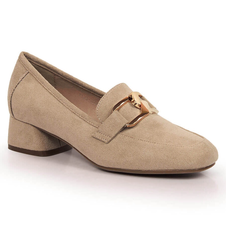 Escarpins en daim beige Vinceza 10869