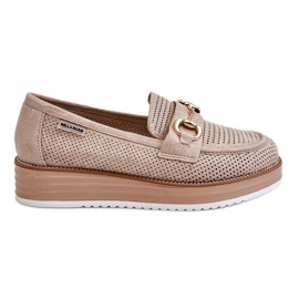 PM1 Mocassins Plateforme Femme Beige Danny PM1 Mocassins Plateforme Femme Beige Danny