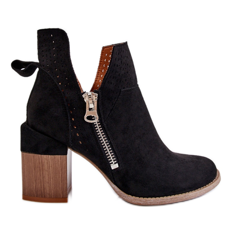 PM1 Bottes en daim sur talons épais Camden noir le noir