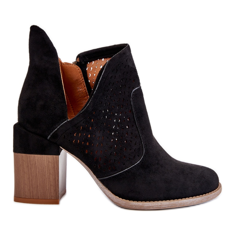 PM1 Bottes en daim à découpes noires Layne le noir