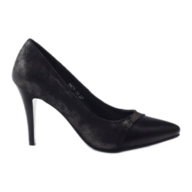 M.Daszyński Daszyński Pumps brillants pour femmes Da28 Black noir
