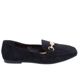 BM Mocassins femme à boucle Rhona Noir