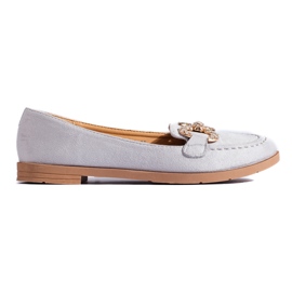 SHELOVET Mocassins en daim gris pour femmes Shelovvet