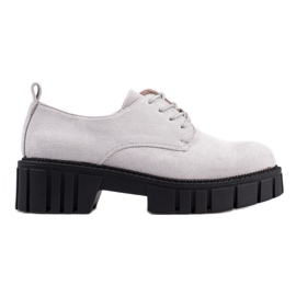 Chaussures à lacets en daim pour femmes Shelovet le noir