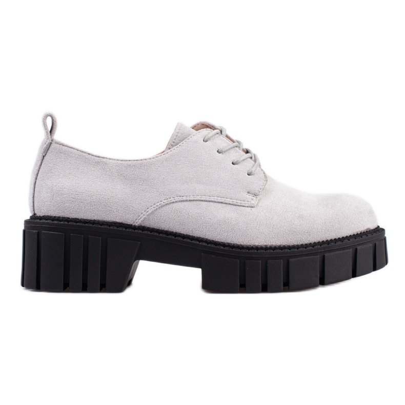 Chaussures à lacets en daim pour femmes Shelovet le noir