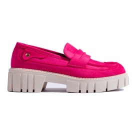 Chaussures femme en daim rose