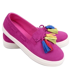 BM Baskets printanières Salma Fuchsia à pompons rose BM Baskets printanières Salma Fuchsia à pompons rose