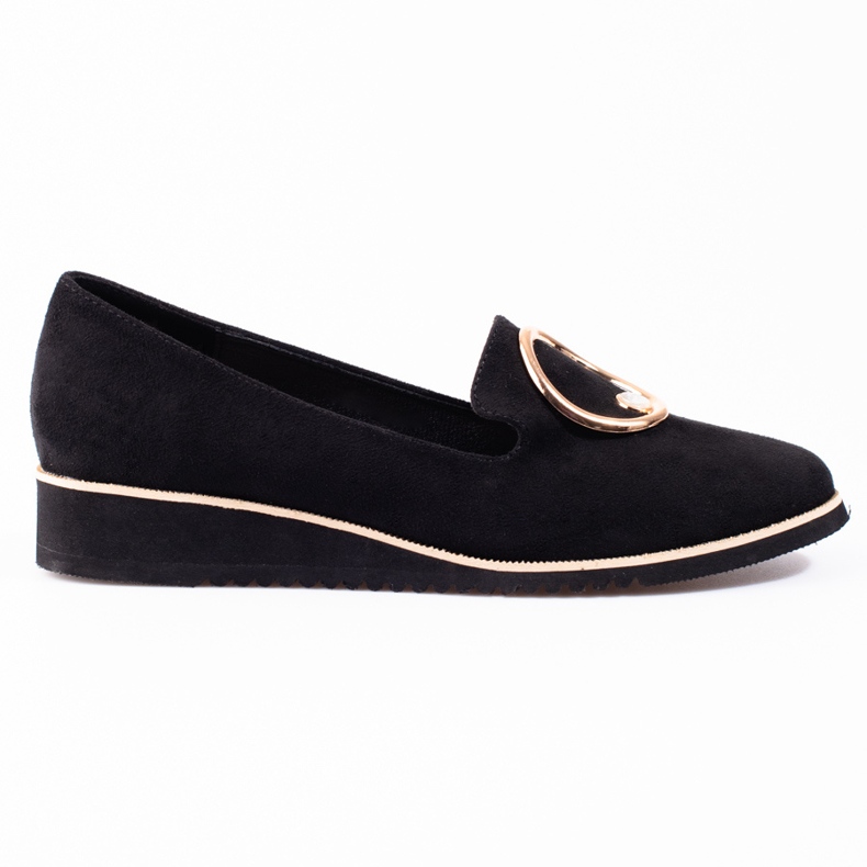 BM Mocassins femme Shelovet daim noir le noir