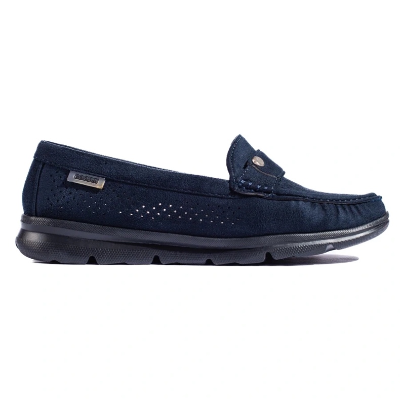 Goodin Mocassins femme bleu marine clair