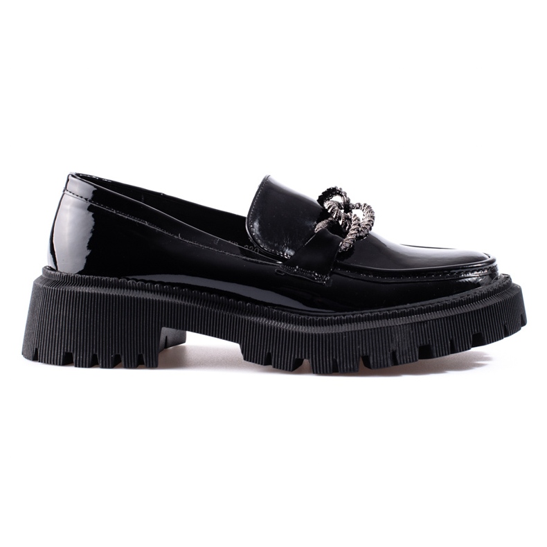 Mocassins femme Shelovet noirs à plateforme le noir