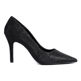 Escarpins femme Shelovet noirs à paillettes