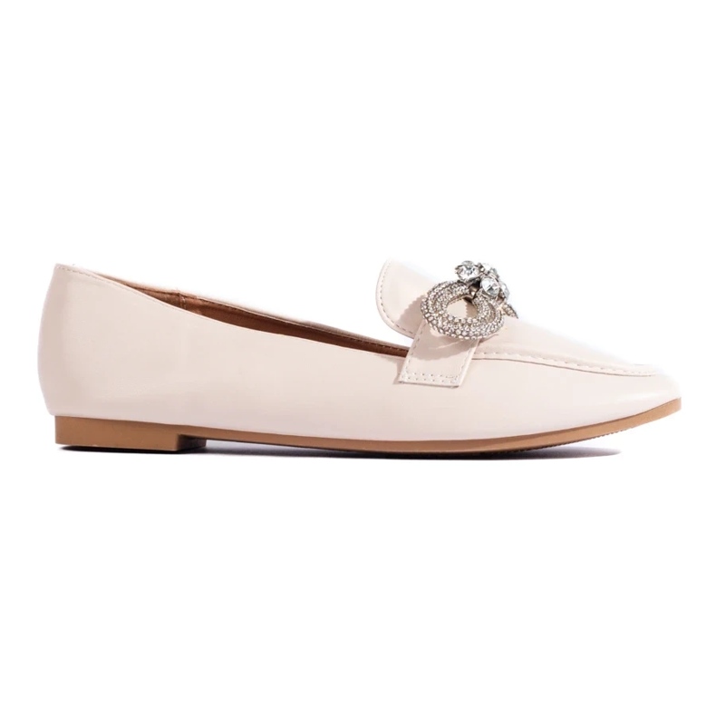 Mocassins élégants pour femmes avec décoration beige