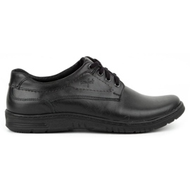 KOMODO Chaussures décontractées en cuir pour hommes 921K noir